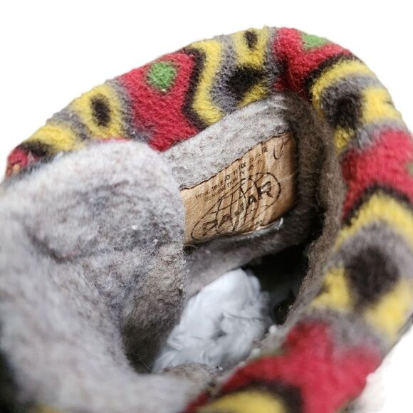 Pajar brown suede cow hair Aztec print lace up boots Sz 7 - Picture 9 of 11